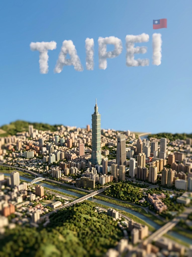 3D miniature city portrait